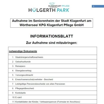 Klagenfurt Pflege Hülgerthpark